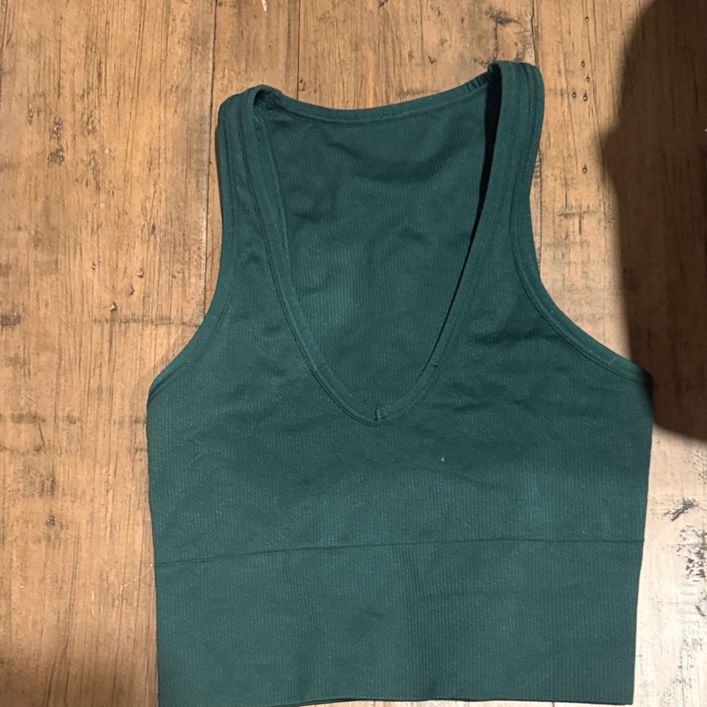 Athleta Deep Green Women's cropped Tank Top